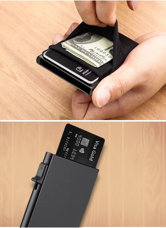Gloryful - Card Holder Automatical Pop Up Business Card Holder RFID Blocking Anti-degaussing Card Holder - Image 1