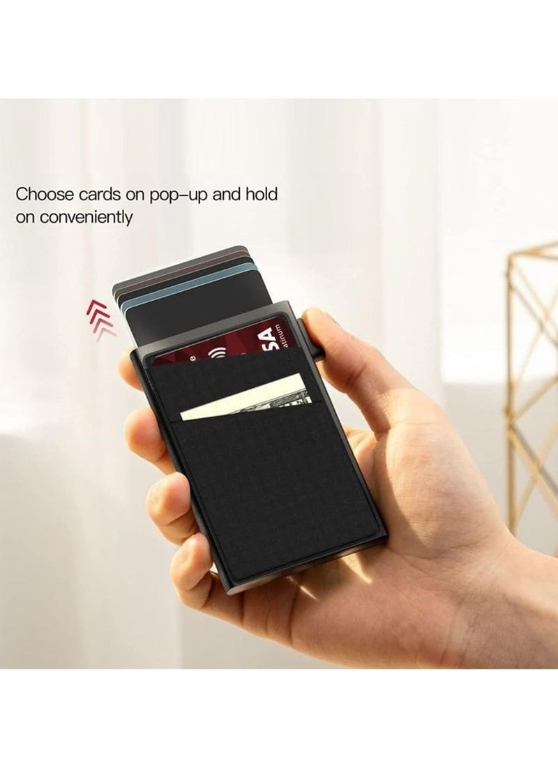 Card Holder Automatical Pop Up Business Card Holder RFID Blocking Anti-degaussing Card Holder