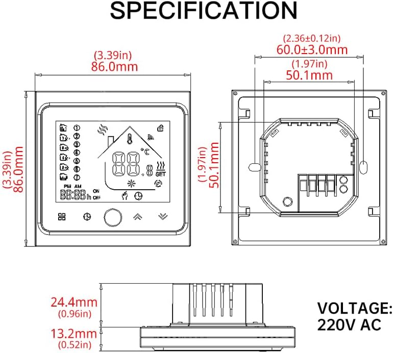 MOES WiFi AC Smart Thermostat - Image 3