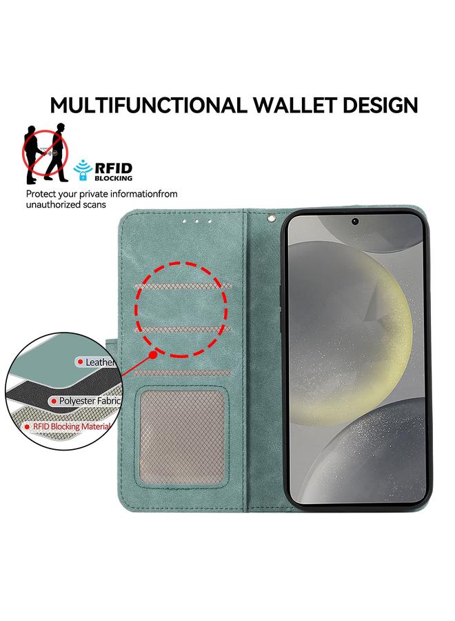 S-TOP Case For Samsung Galaxy S23 5G ABEEL Color Block Magnetic RFID Leather Phone Case - Image 4