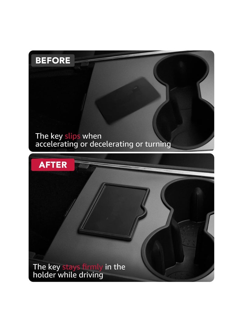 SYOSI - Key Card Holder, Fit for Tesla Model 3 Model Y Center Console Key Card Holder - Stops The Card From Sliding 2023 Upgrade, Perfectly Fit 2016-2023 Tesla Model 3 Model Y Vehicles - Image 1