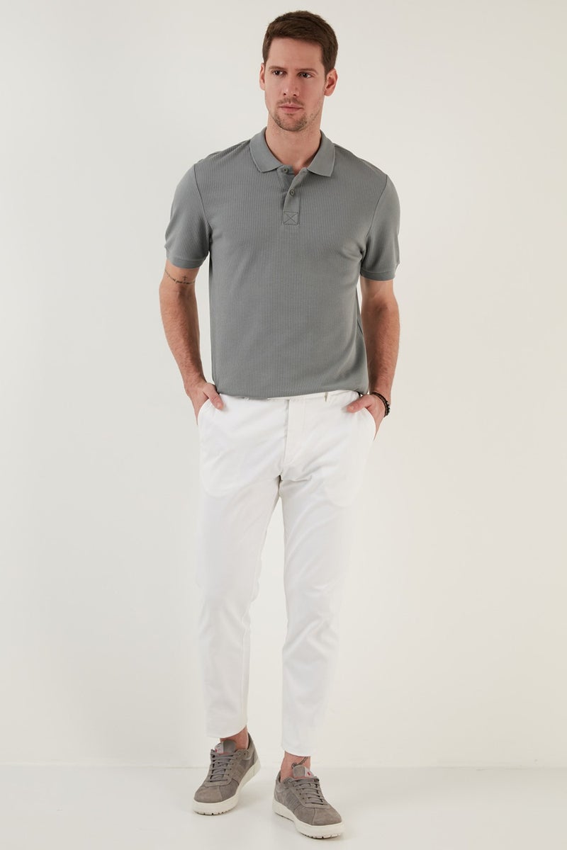 Buratti Cotton Slim Fit Buttoned Polo T Shirt Men's Polo 5902281  - Image 3