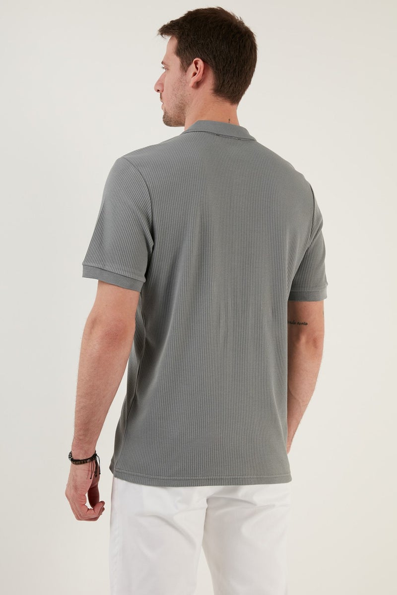 Buratti Cotton Slim Fit Buttoned Polo T Shirt Men's Polo 5902281  - Image 5