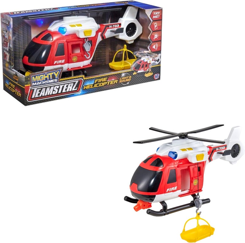 تيم ستيرز هليكوبتر إطفاء Teamsterz Mighty Machines الكبيرة مع الضوء والصوت - Image 2