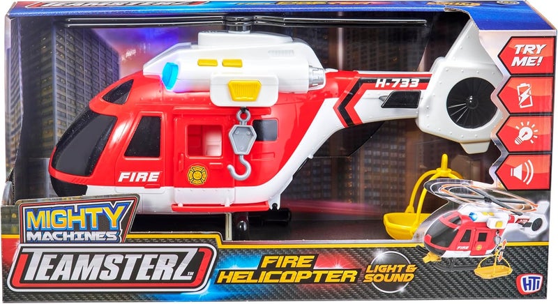 تيم ستيرز هليكوبتر إطفاء Teamsterz Mighty Machines الكبيرة مع الضوء والصوت - Image 1