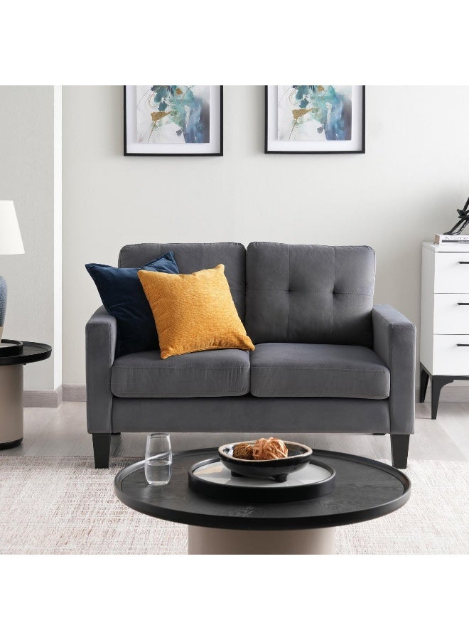 Pan Home Albus 2 Seater Sofa- Dark Grey - Image 5