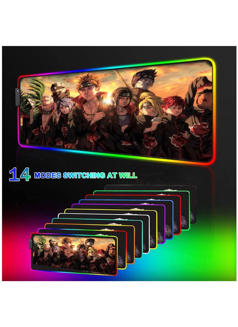 Generic - Akatsuki Organization Animi RGB XL Gaming Mouse Pad For Mouse & Keyboard Mat | (80*30cm) - Image 1