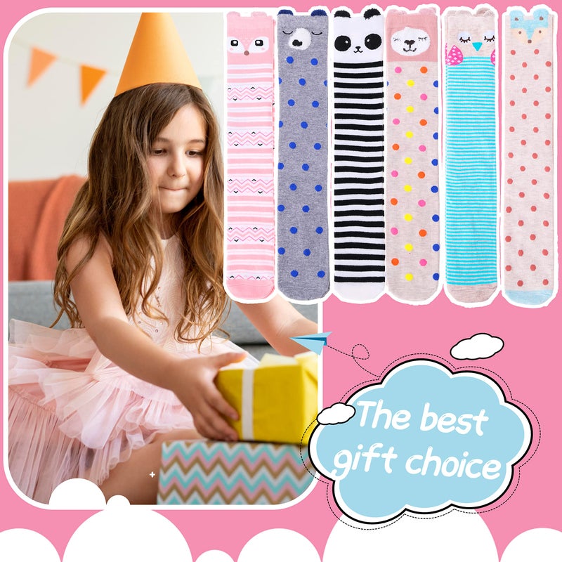 ANTSANG Kids Girls Knee High Socks Long Boot Crazy Silly Fun Gift Cute Tall Animal Socks for Child 6 Pairs Stocking Stuffers Gifts for 10 Year Old Girls Birthday Gifts Ideas(Fun Animal) - Image 5
