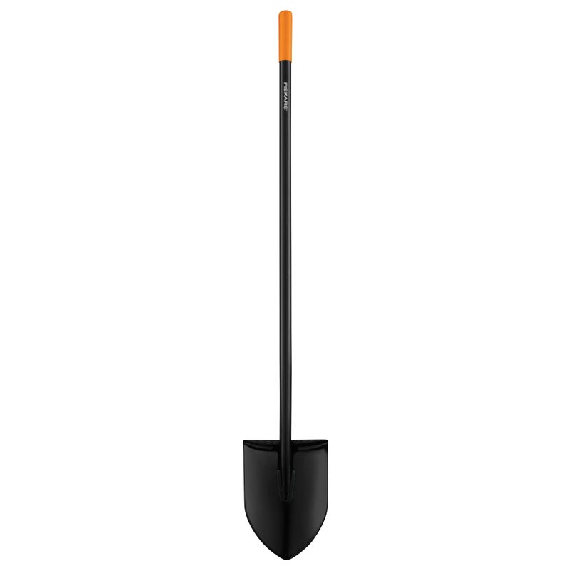 Fiskars Garden Shovel for Digging, Heavy Duty Steel Gardening Tool with Straight Handle - Image 1