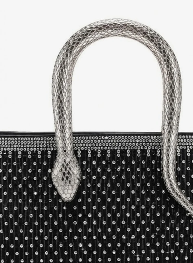 Viny Viny Women's Luxury Rhinestone Shoulder Bag – Snake Handle