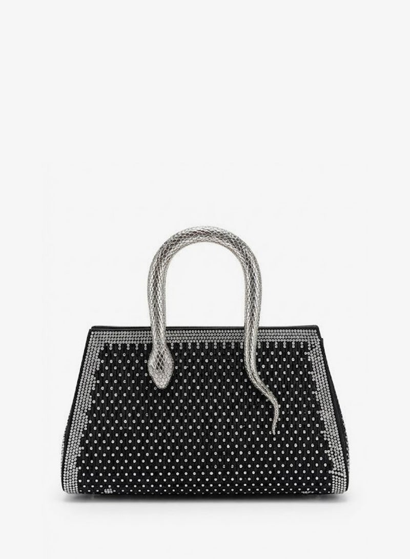 Viny Women's Luxury Rhinestone Shoulder Bag – Snake Handle - Image 1