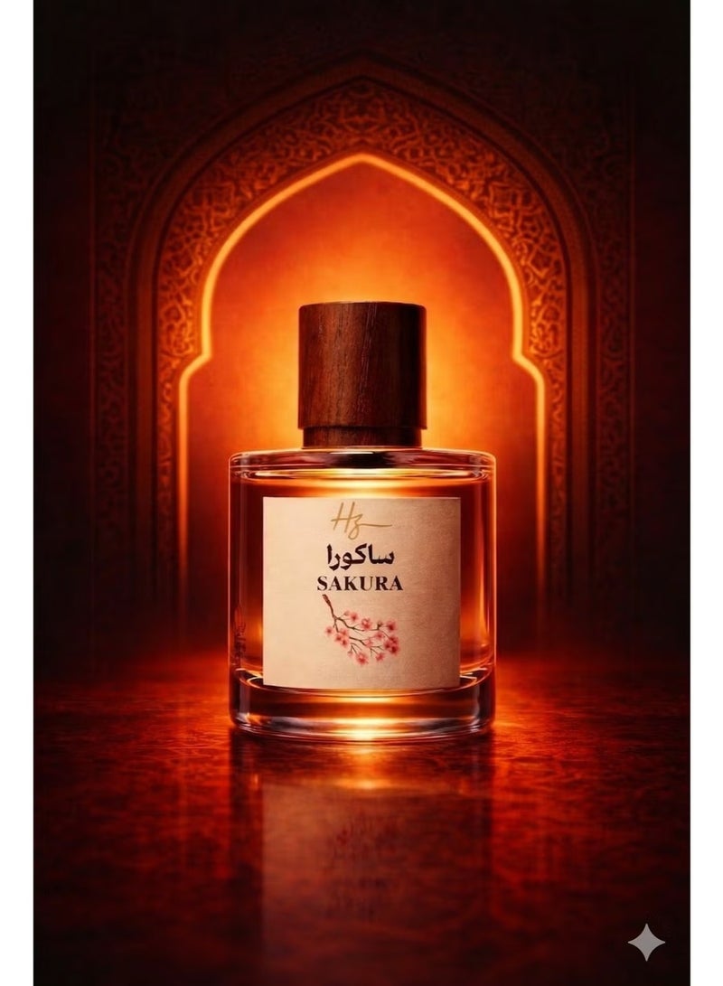 أتش زي عطر ساكورا – عطر زهري أنيق للجنسين مستوحى من أزهار الكرز اليابانية – رائحة بودرية ناعمة مع لمسات الكرز والورد واللوز – 30 مل - Image 1