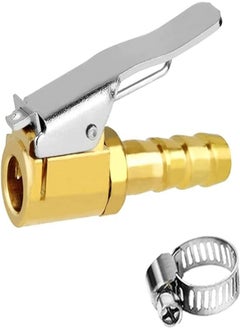 Generic Joywayus Tire Inflator Valve 5/16" Open Flow Air Chuck with Lock Connector and Stainless Steel Clamp  - Image 2