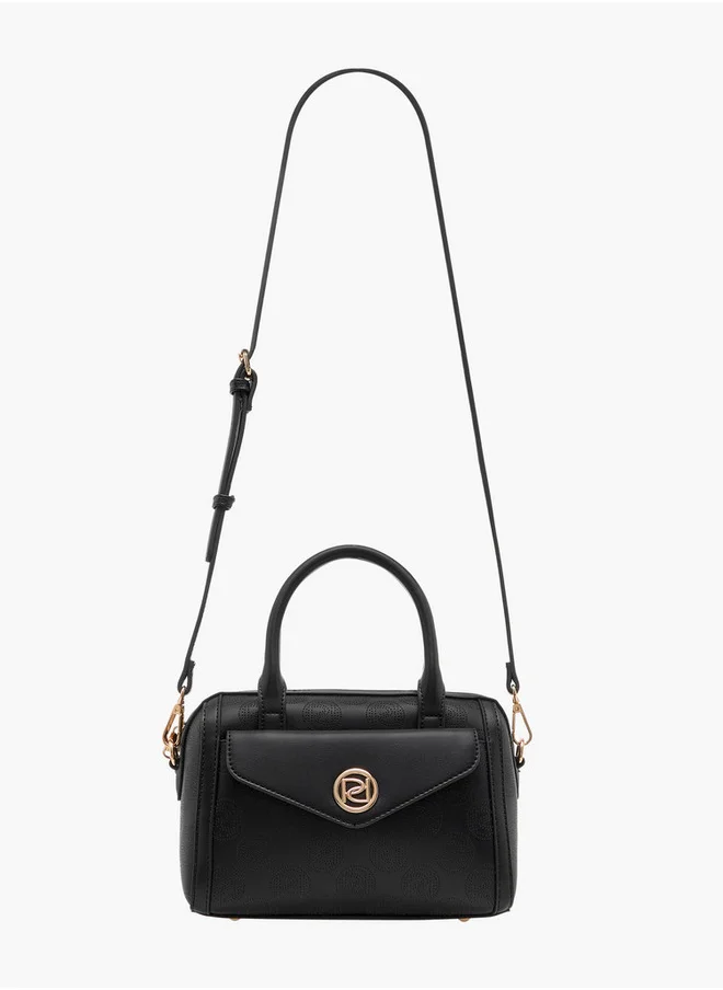 بابريكا Women's Perforate Textured Tote Bag with Double Handle and Zip Closure