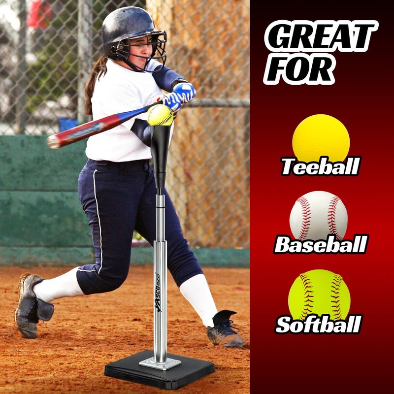 JASCOPRO Portable Batting Tee for Baseball/Softball - Height Adjustable 24-46 inches - Image 4
