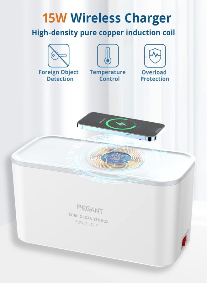 general SCW5354 Organizing Box Power Strip 15W Wireless Charger with 20W PD+QC output - Image 4