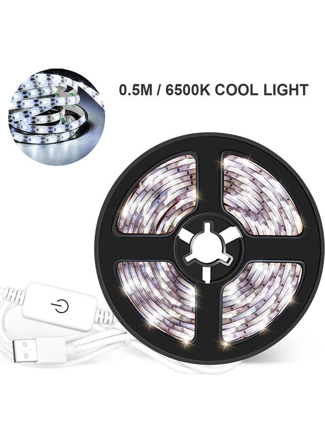 NIBEMINENT USB Dimmable 30 LEDs Strip Light Touching Control White 0.5meter - Image 5