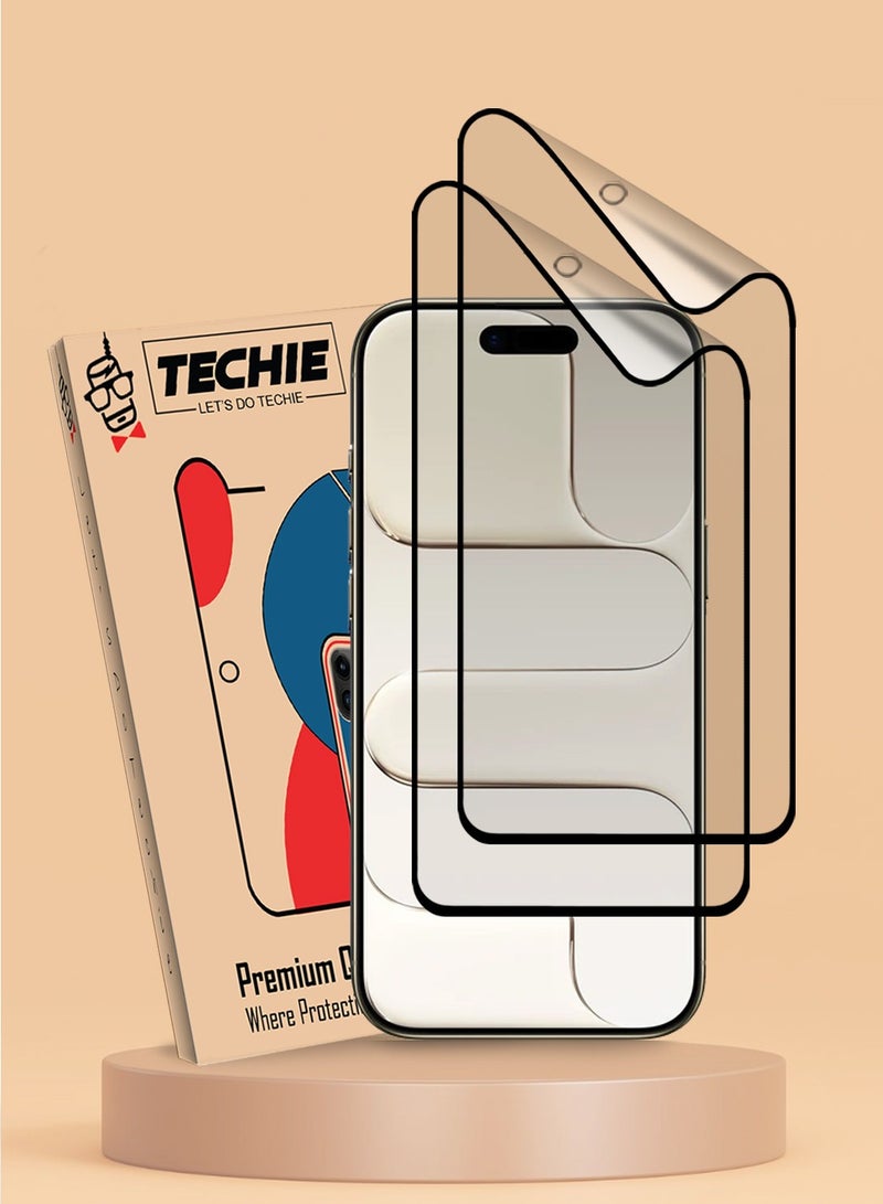 Techie 2 Pack 9D Matte Ceramic Screen Protector Film for iPhone 17 Air – Smooth Feel Anti Fingerprint Bubble Free Easy Installation - Image 1