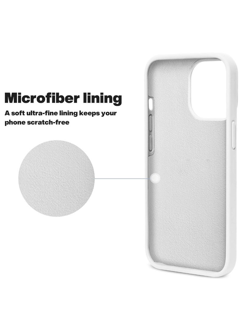 حافظة هاتف iPhone 13 pro، غطاء حماية من السيليكون مضاد للصدمات ومضاد للخدش (أبيض) - Image 2