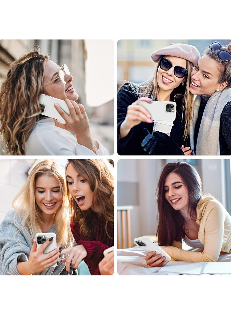 حافظة هاتف iPhone 13 pro، غطاء حماية من السيليكون مضاد للصدمات ومضاد للخدش (أبيض) - Image 4