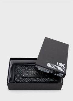 Love Moschino Quilted Zip Over Clutche  - Image 5