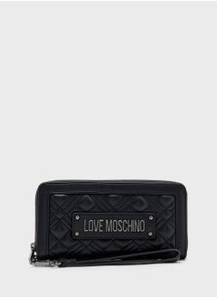 Love Moschino Quilted Zip Over Clutche  - Image 1