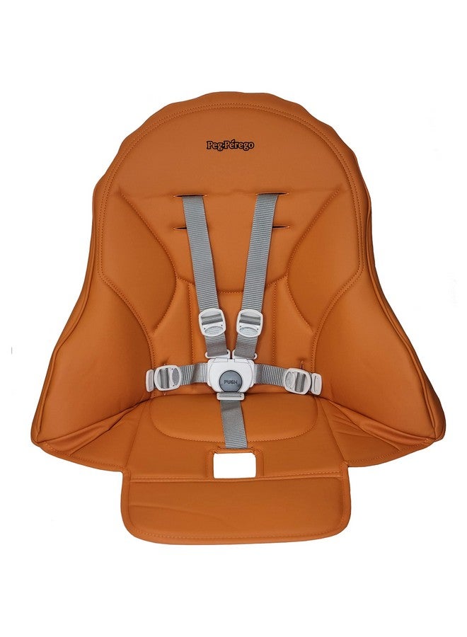 Peg Perego Siesta/Prima Pappa Zero 3 high Chair Replacement Upholstery with seat Belt, Arancia (Orange)