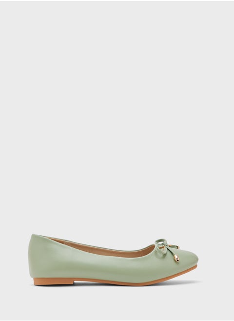 Classic Round Toe Bow Ballerina