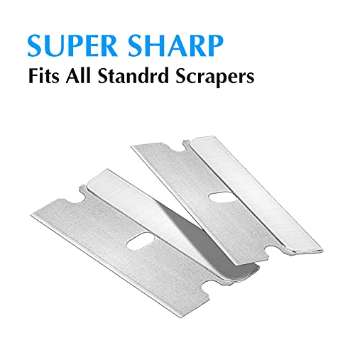 JIKIOU 200PCS Single Edge Razor Blades, Industrial Scraper Razor Blades, One Edge Razor Blade, Replacement Box Cutter Blades, Suitable for Removing Labels, Decals, Stickers - Image 5