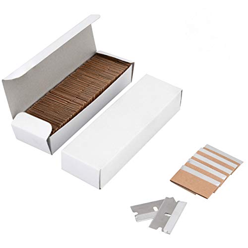 JIKIOU 200PCS Single Edge Razor Blades, Industrial Scraper Razor Blades, One Edge Razor Blade, Replacement Box Cutter Blades, Suitable for Removing Labels, Decals, Stickers - Image 1