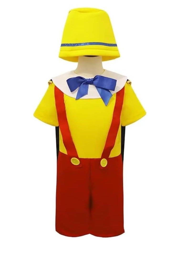 UKR Pinocchio Costume for Kids – Storybook Character Dress-Up Outfit for Boys & Girls (Ages 8–13, 110 cm) | Ideal for Book Week, Halloween & Role Play - Image 5
