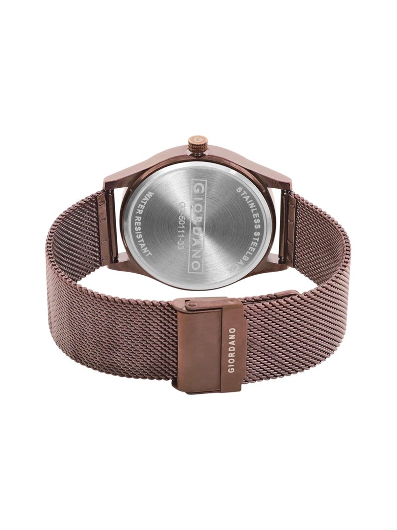 Giordano Analog Watch for Men Stylish Metal Strap| 3 Hands Mechanism with Water Resistant Wrist Watch GZ-50111 - Image 4