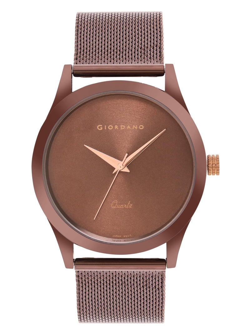 Giordano Analog Watch for Men Stylish Metal Strap| 3 Hands Mechanism with Water Resistant Wrist Watch GZ-50111 - Image 2