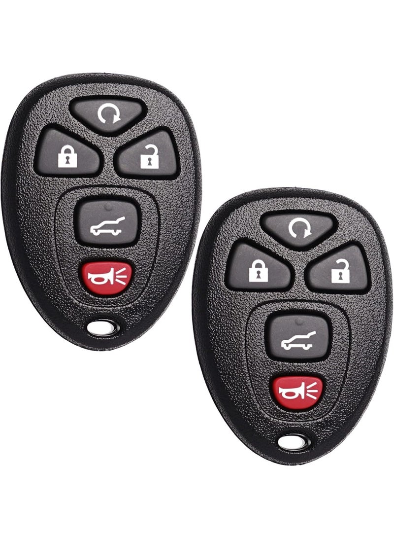 Pack of 2 Car Keyless Entry Remote Control Key Fob for Chevy Traverse 2007-2016 Tahoe Suburban GMC Acadia Yukon XL Buick Enclave Cadillac Escalade Saturn Outlook OUC60270 OUC60221 15913415 - Image 1
