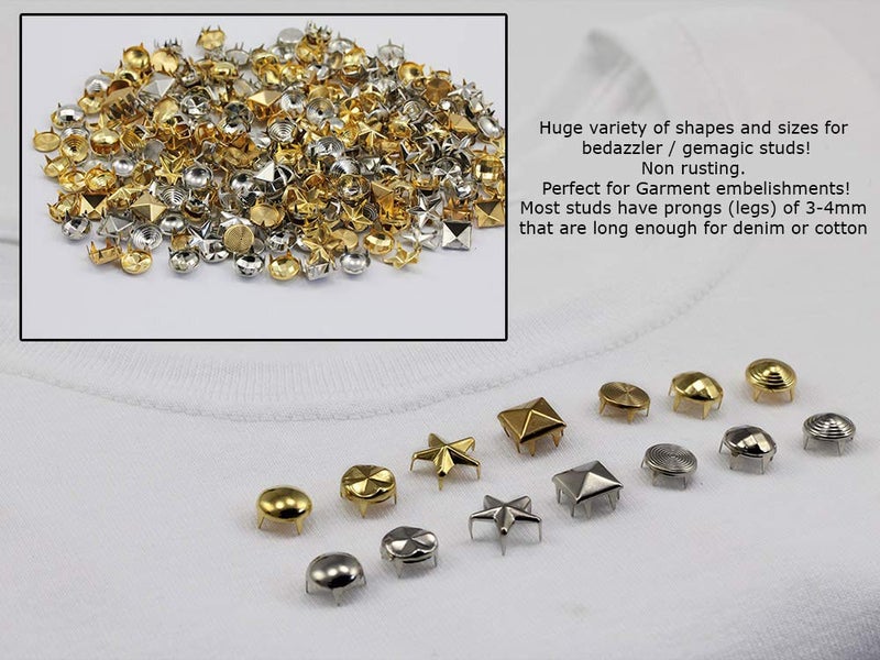 Allstarco Silver Box Diamond Bedazzler Refill Studs Non Rusting Nailheads Fabric Garment Embelishments - 100 Pieces (Size 30, Box Diamond/Silver) - Image 4