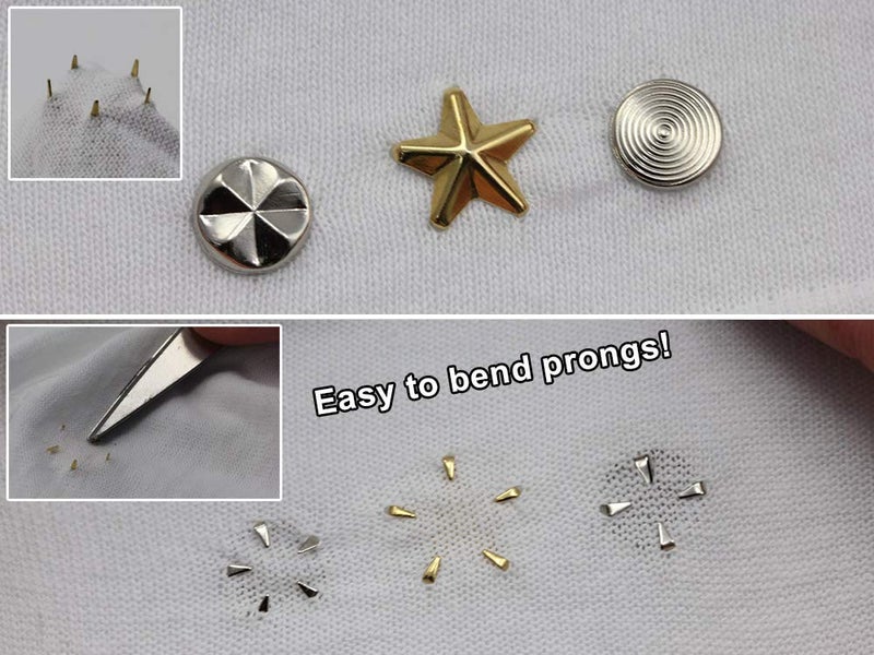 Allstarco Silver Box Diamond Bedazzler Refill Studs Non Rusting Nailheads Fabric Garment Embelishments - 100 Pieces (Size 30, Box Diamond/Silver) - Image 2