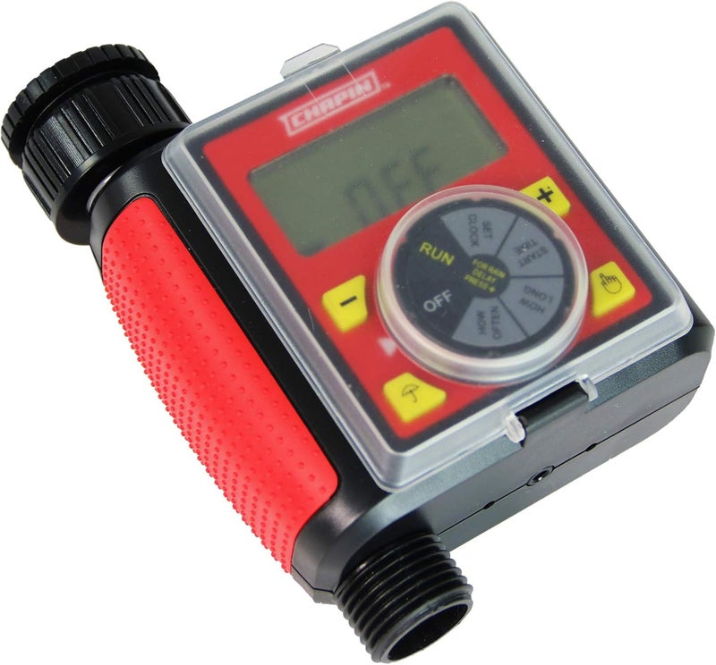 CHAPIN International 41002 Single Zone Water Timer with Digital Display, Red/Black - Image 1