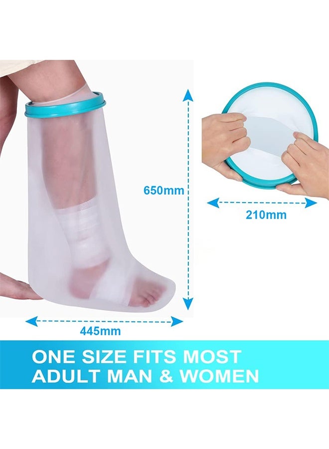 JS Waterproof Cast and Bandage Protector for Foot and Ankle, Reusable Sealed Watertight Foot Protector to Keep Wound & Bandages Dry, Cast Covers for Shower Leg Adult Foot - Image 4