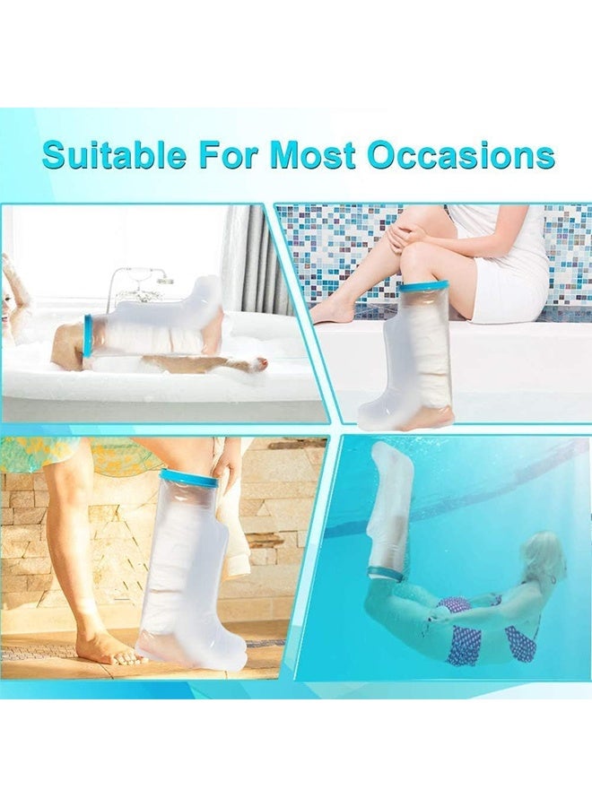 JS Waterproof Cast and Bandage Protector for Foot and Ankle, Reusable Sealed Watertight Foot Protector to Keep Wound & Bandages Dry, Cast Covers for Shower Leg Adult Foot - Image 2