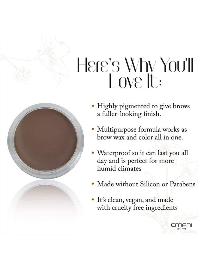 Emani All-In-One Vegan Eyebrow Cream - 0.42oz (Medium Brown) - Image 2
