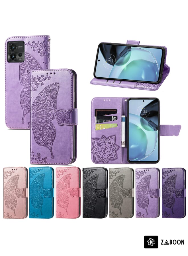 Zaboon Protective Case Cover For Huawei nova Y90 Butterfly Love Flower Embossed Horizontal Flip Leather Case with Bracket / Card Slot / Wallet / Lanyard - Image 4