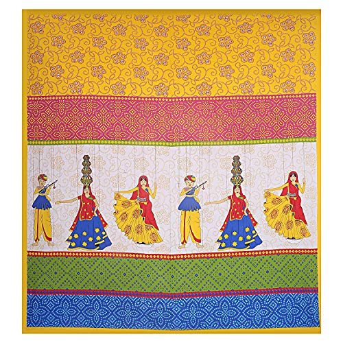 Ealth Kart Cotton Classic 144 TC Bedsheet (Double_Yellow) - Image 3