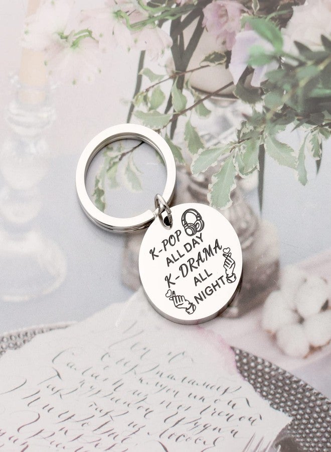 MYOSPARK K-Drama Lover Gift Korean Music Lover Gift Korean Music All Day K-Drama All Night Keychain (Pop Night KC) - Image 5