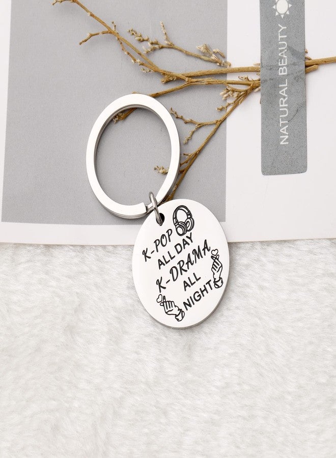 MYOSPARK K-Drama Lover Gift Korean Music Lover Gift Korean Music All Day K-Drama All Night Keychain (Pop Night KC) - Image 4