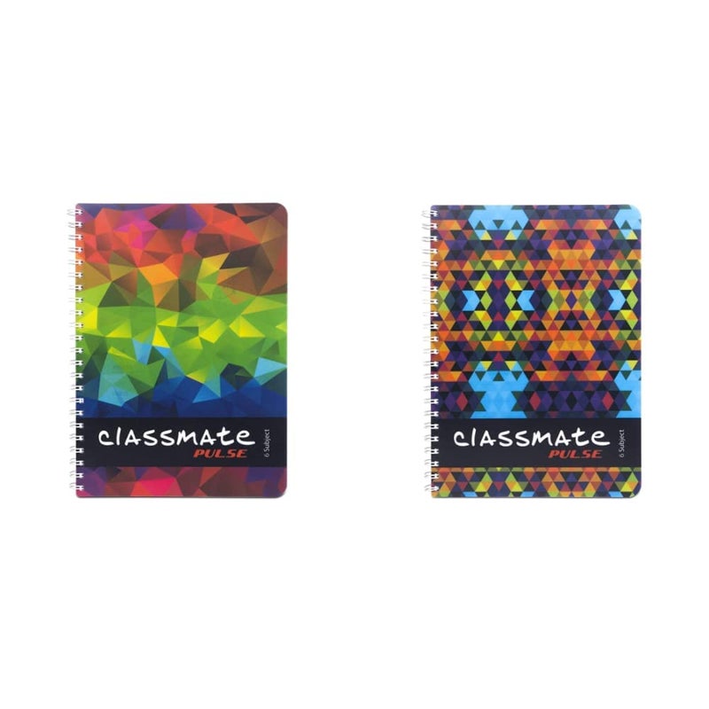 classmate Soft Cover 6 Subject Spiral Binding Notebook, Single Line, 300 Pages Soft Cover 6 Subject Spiral Binding Notebook, Unruled, 300 Pages - Image 1
