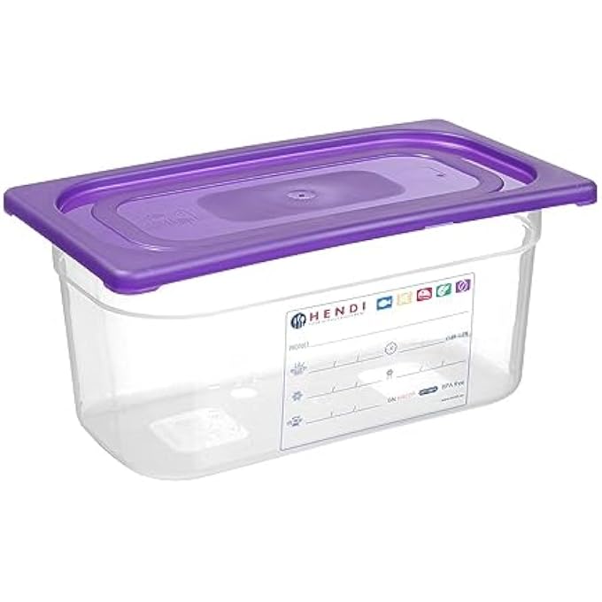 هندي غطاء Gastronorm أرجواني PP 530X325 مم - Image 3