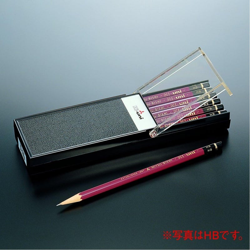 Uni Wooden Pencil, F, Box of 12 - High-Quality Graphite Writing Instruments - Image 2