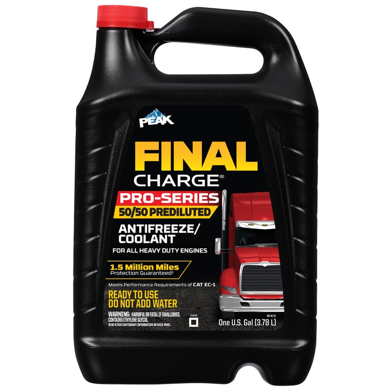PEAK Final Charge PROSeries 5050 Prediluted Antifreeze and Coolant for All Heavy Duty Engine Cooling Systems