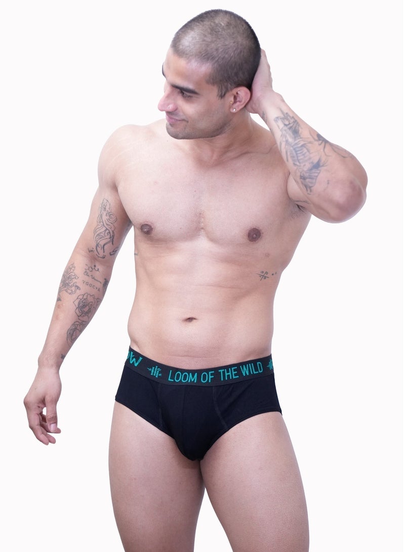 Loom of the wild 3 Pack Men’s Premium Organic Bamboo Cotton Briefs – Dark Collection (Black, Caribbean Sea & Green) | Ultra-Soft Bamboo Cotton Underwear for Men | Antibacterial, Anti-Odour, Breathable & Moisture-Wicking | No Ride-Up, Gentle Stretch | Designed in UAE for the Hot & Humid Gulf Climate | Everyday Comfort for Work, Gym & Travel - Image 5