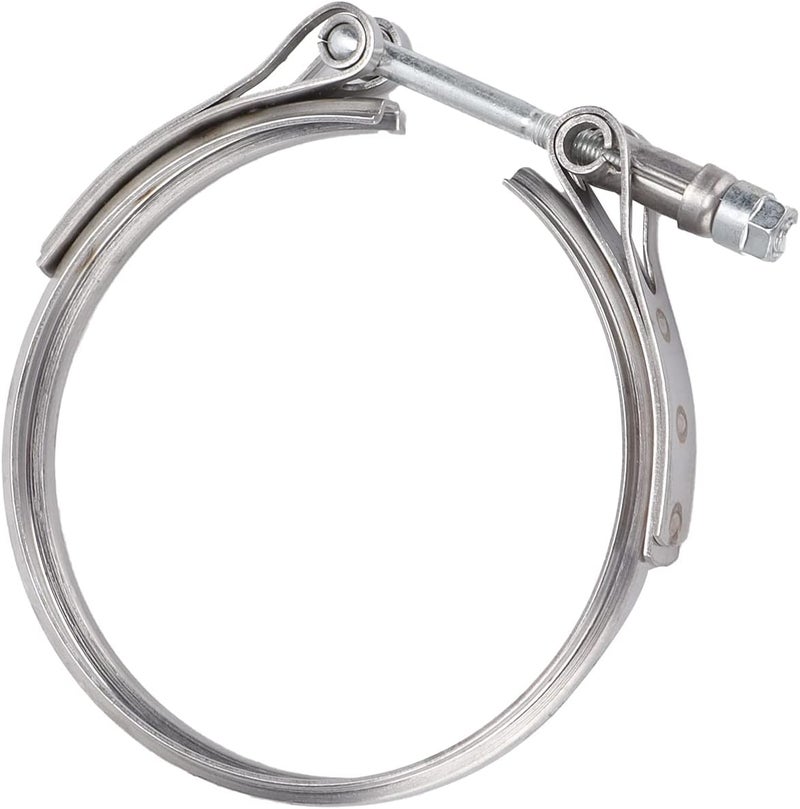 كلاراكو 186917، مشبك توربو V عالي التحمل ومقاوم للتآكل، مشبك شريط V مقاس 5.5 بوصة × 5.9 بوصة، بديل لـ Holset HX52 HX55 للسيارة - Image 2